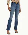 L Agence Sneeki Low Rise Straight Leg Jean In Hanson In Blue