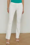 L Agence Sneeki Low Rise Straight Leg Jeans In Blanc In White