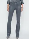 L Agence Sneeki Straight Jean In Dark Shadow In Black