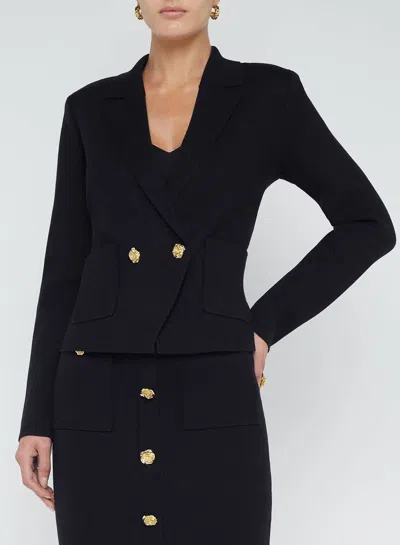 L Agence Sofia Knit Blazer In Black