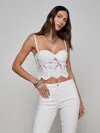L Agence Sonya Lace Bustier In White