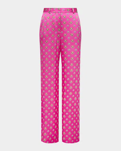 L Agence Southwestern Geometric Pilar Wide-leg Pants