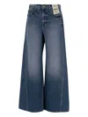 L'agence Split-seam Cotton Jeans In Blue