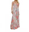 L Agence Stefani Paisley Maxi Dress In Orange Paisley Print In Multi