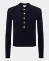 L Agence Sterling Jewel-button Sweater In Midnightgold Rose
