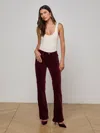 L Agence Stevie Velvet Jean In Burgundy