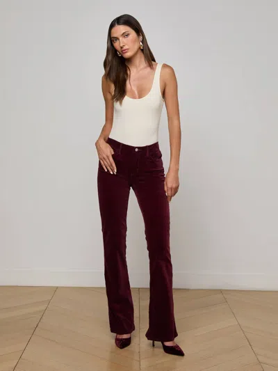 L Agence Stevie Velvet Jean In Brown