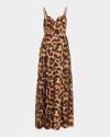 L'agence Sutton Beaded Strap Maxi Dress