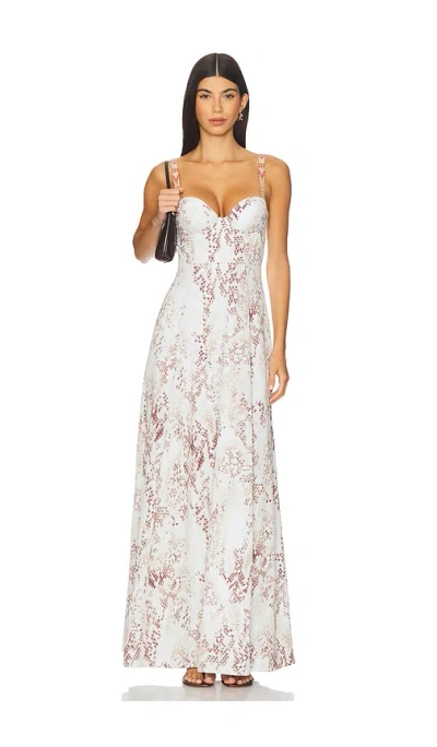 L Agence Sutton Maxi Dress In Multi