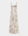 L Agence Sutton Snake Maxi Dress
