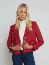 L Agence Sylvia Collared Jacket In Garnet Red In Garnet Red/copper