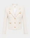 L Agence Sylvia Metallic Tweed Jacket In Gold