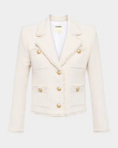 L Agence Sylvia Metallic Tweed Jacket