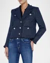 L'agence Sylvia Collared Jacket In Midnight
