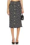 L'agence Tai Tweed Midi Skirt In Multi