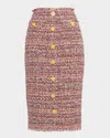 L Agence Tai Tweed Midi Skirt