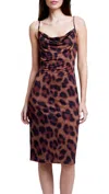 L AGENCE TAMI DRESS IN SPICE/BLACK SPOTTED PANTHER