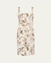 L Agence L'agence Idy Jungle Print Belted Dress In Ecr Mt Tapestry Jungle