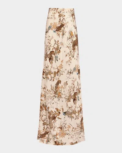 L AGENCE TAPESTRY JUNGLE ZETA MAXI SKIRT