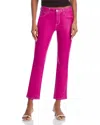 L Agence Tati High Rise Crop Micro Boot Jeans In Fuchsia In Pink