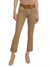 L Agence Tati High Rise Cropped Micro Boot Jean In Rye Coated In Gold