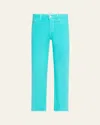 L Agence Tati High-rise Cropped Micro Bootcut Jeans In Blue