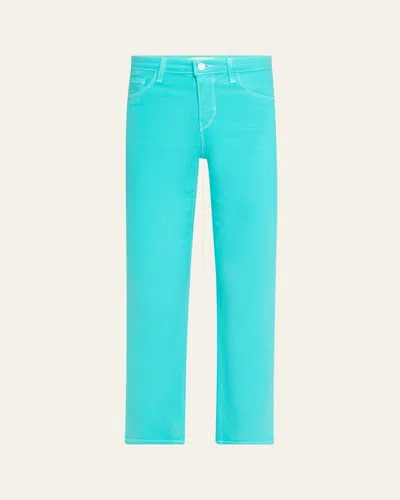 L Agence Tati High-rise Cropped Micro Bootcut Jeans In Blue