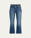 L Agence Tati High-rise Cropped Micro Bootcut Jeans In Blue