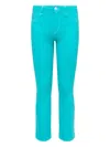 L'agence Tati High-rise Cropped Micro Bootcut Jeans In Blue