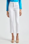 L Agence L'agence Tati High Rise Micro Boot Jeans In Blanc Coat In Blanc Coated