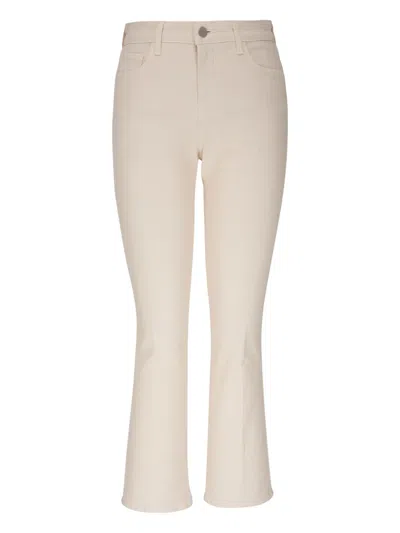 L Agence Kendra Flared Cut Jeans In White