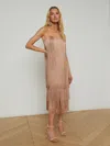 L'agence Taylen Fringe Dress In Chanterelle