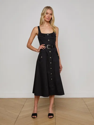 L Agence Tazia Midi Dress