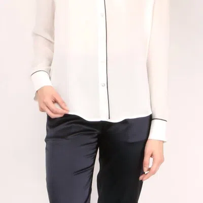 L Agence Tegan Blouse In White