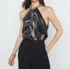 L Agence Tillie Printed Halter Top In Multi