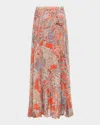 L Agence Torin Pleated Maxi Skirt