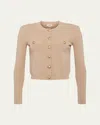L Agence Toulouse Button-down Cardigan In Almond