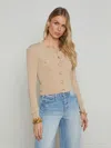 L Agence Toulouse Cardigan In Almond