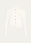 L Agence Womens Knit Long Sleeves Cardigan Sweater In Ivory