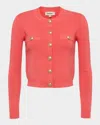 L Agence Toulouse Cropped Cardigan