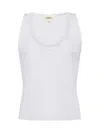 L Agence Trixi Twisted Band Tank Top In White