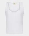 L Agence Trixi Twisted Band Tank Top In White