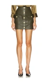 L Agence Truman Mini Skirt With Snaps Army In Army