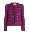 L Agence Angelina Tweed Jacket In Pink