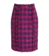 L Agence Kitty Tweed Pencil Skirt In Pink