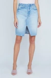L Agence Tylee Denim Knee-length Skirt In Palisade