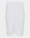 L Agence Tylee Knee Length Skirt In Blanc In Blanc