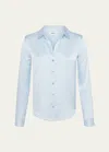 L'agence Tyler Long-sleeve Blouse In Ice Water