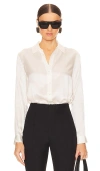 L'agence Tyler Long Sleeve Blouse In Ivory