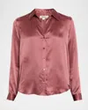 L Agence Tyler Long-sleeve Blouse In Purple